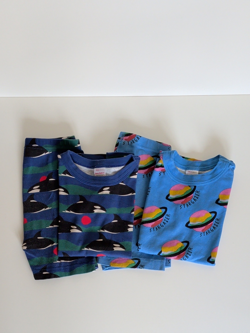 Hanna Andersson Short John Pajamas Set of 2 Pairs Small 6-7
